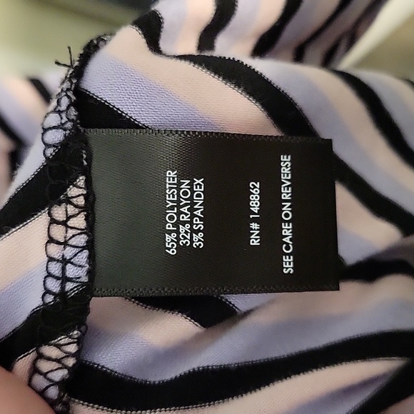 Torrid Lavender, Pink, and Black Striped Mini Dress - Picture 7 of 12